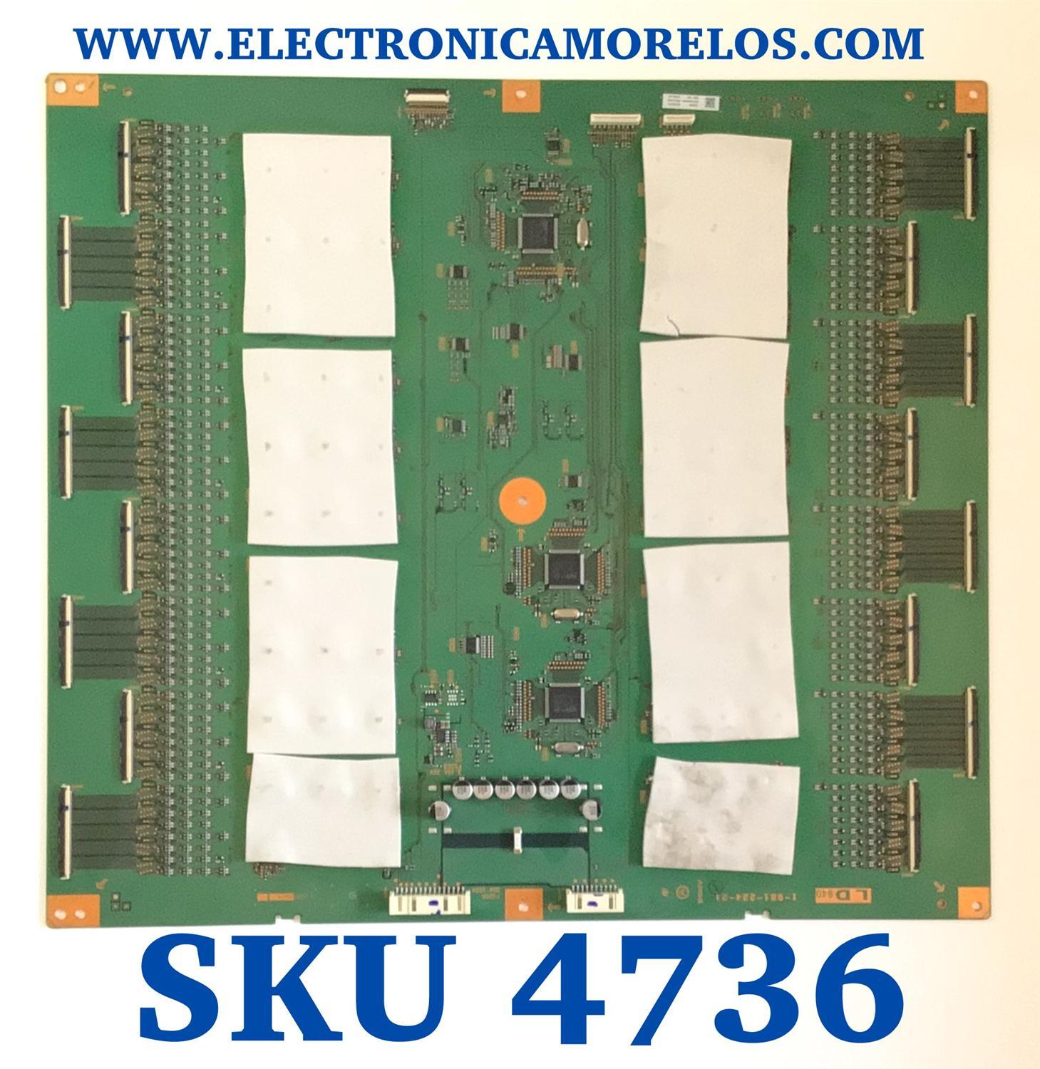 LED DRIVER PARA TV SONY / NUMERO DE PARTE A-2122-844-A / 1-981-224-21 / A2122844A  / 0003074 / PKG1000 / DISPLAY V750DK1-QS3 / MODELO XBR-75Z9D / XBR75Z9D